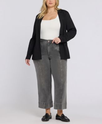 Plus Size Teresa Wide-Leg Ankle Jeans with Lift Tuck Technology