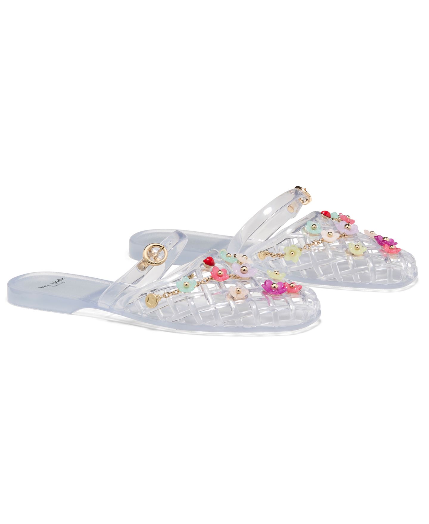 Женские сабо kate spade new york Jellyfish Flat Mules, цвет: Прозрачный / Разноцветный — фото 5