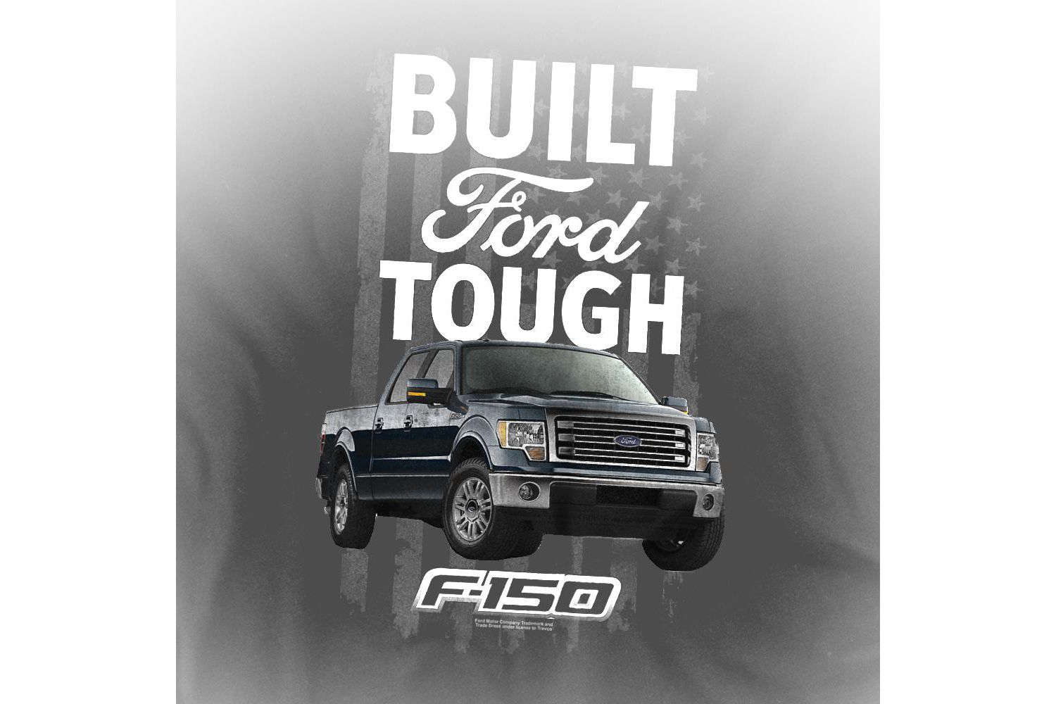 Men's Ford Trucks F150 Built Tough USA T-Shirt