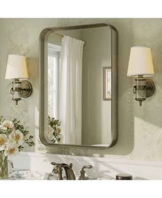  High-Strength Tempered Glass and Aluminum Alloy Framed Wall Decor Bathroom Vanity Mirror in Brushed Bronze