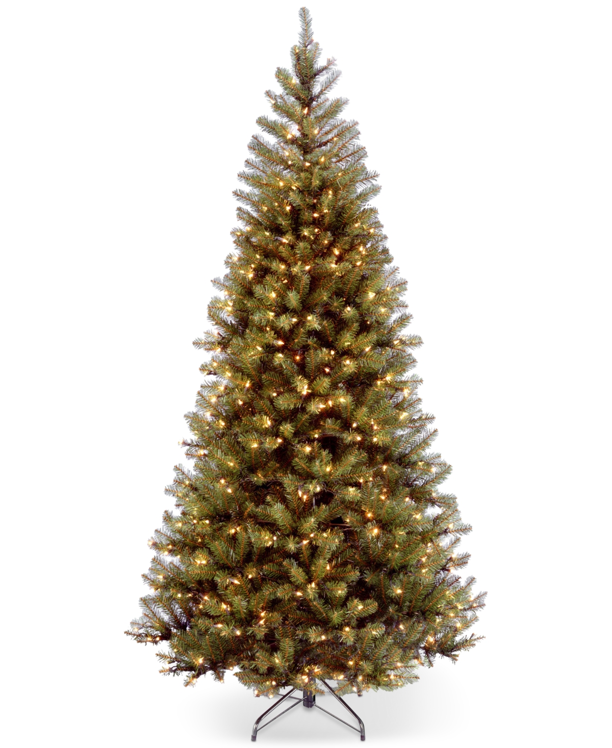7.5' Spruce Hinged Christmas Tree with 450 Clear Lights