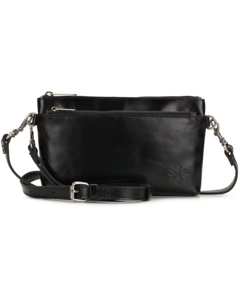 Женская сумка Patricia Nash Mignon Small Leather Wristlet Crossbody, цвет: Чёрный