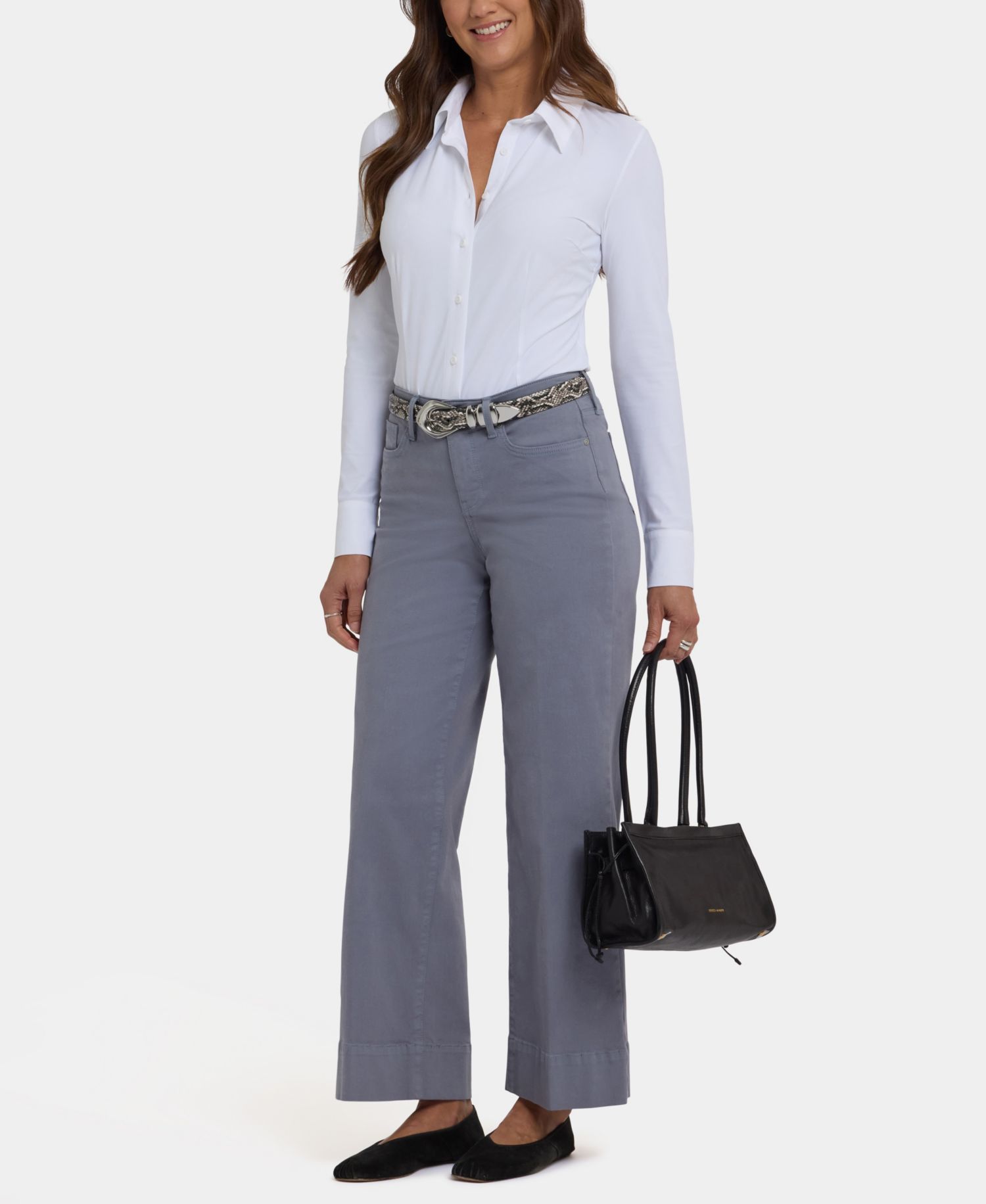 Petite Teresa Wide-Leg Ankle Jeans with Lift Tuck Technology