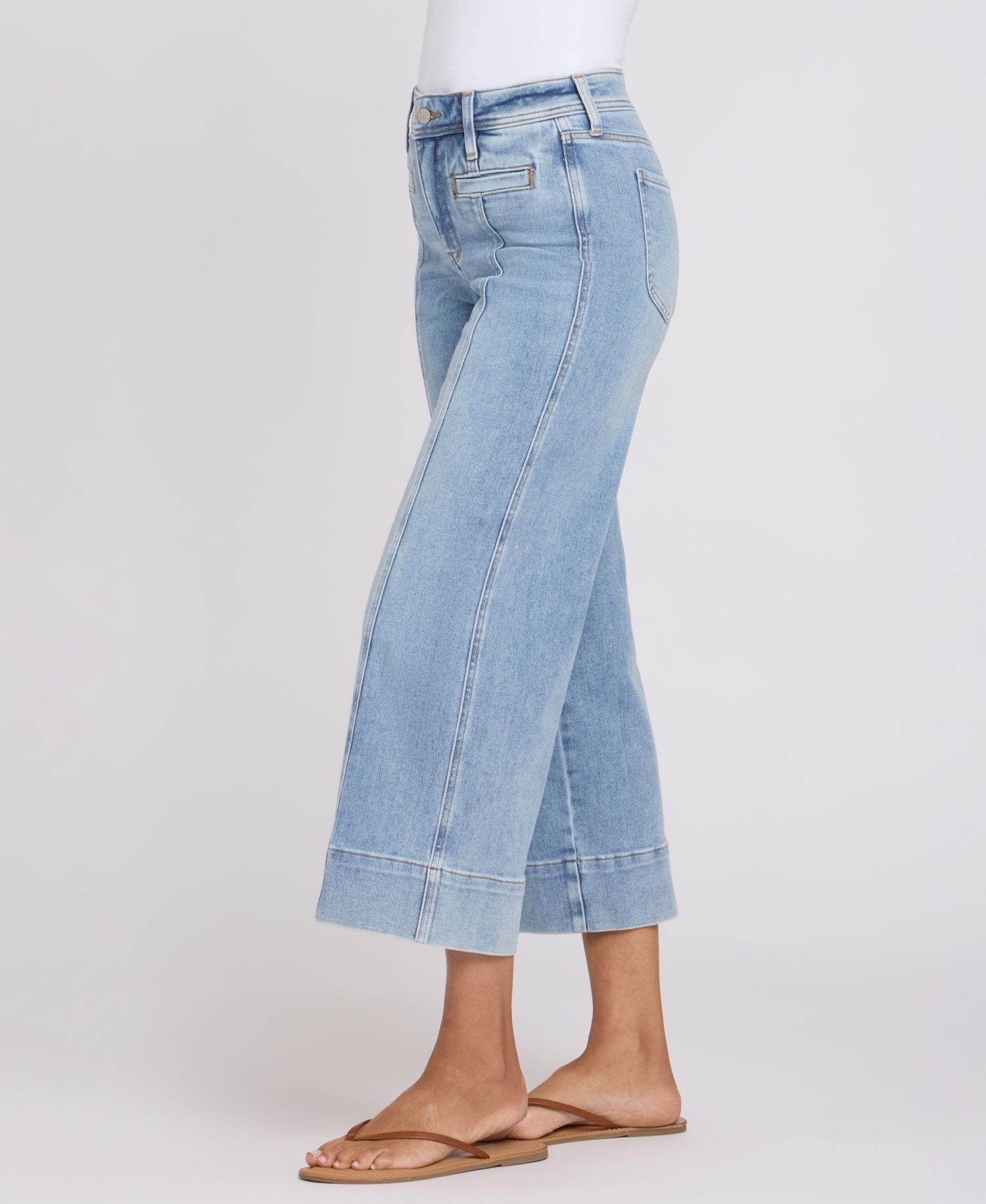 Petite Teresa Wide-Leg Ankle Jeans with Lift Tuck Technology