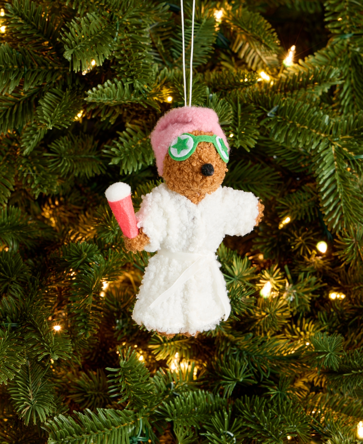 Holiday Lane Beauty Boom Felt Spa Dog Ornament, Macy's Exclusive