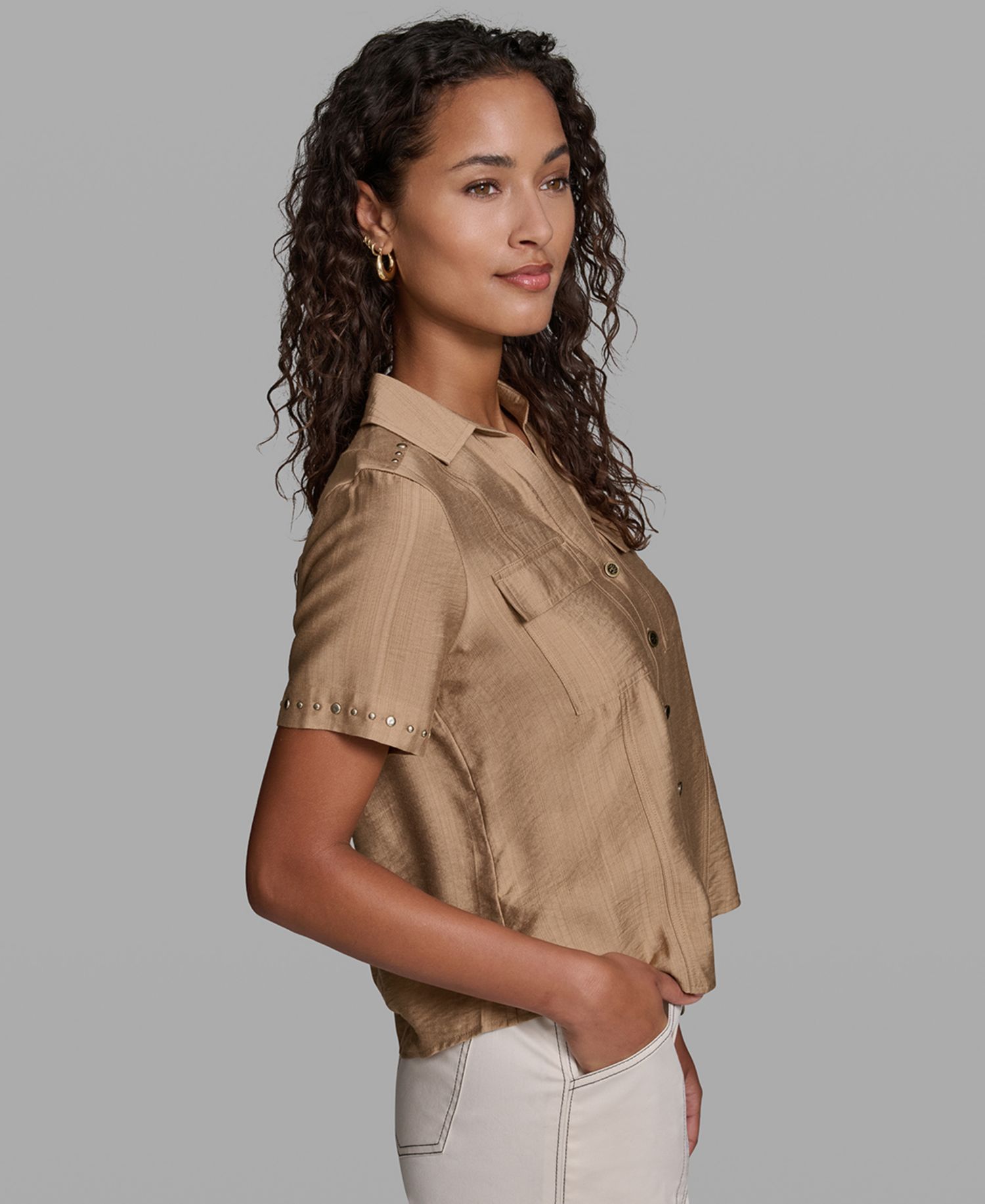 Petite Short-Sleeve Blouse