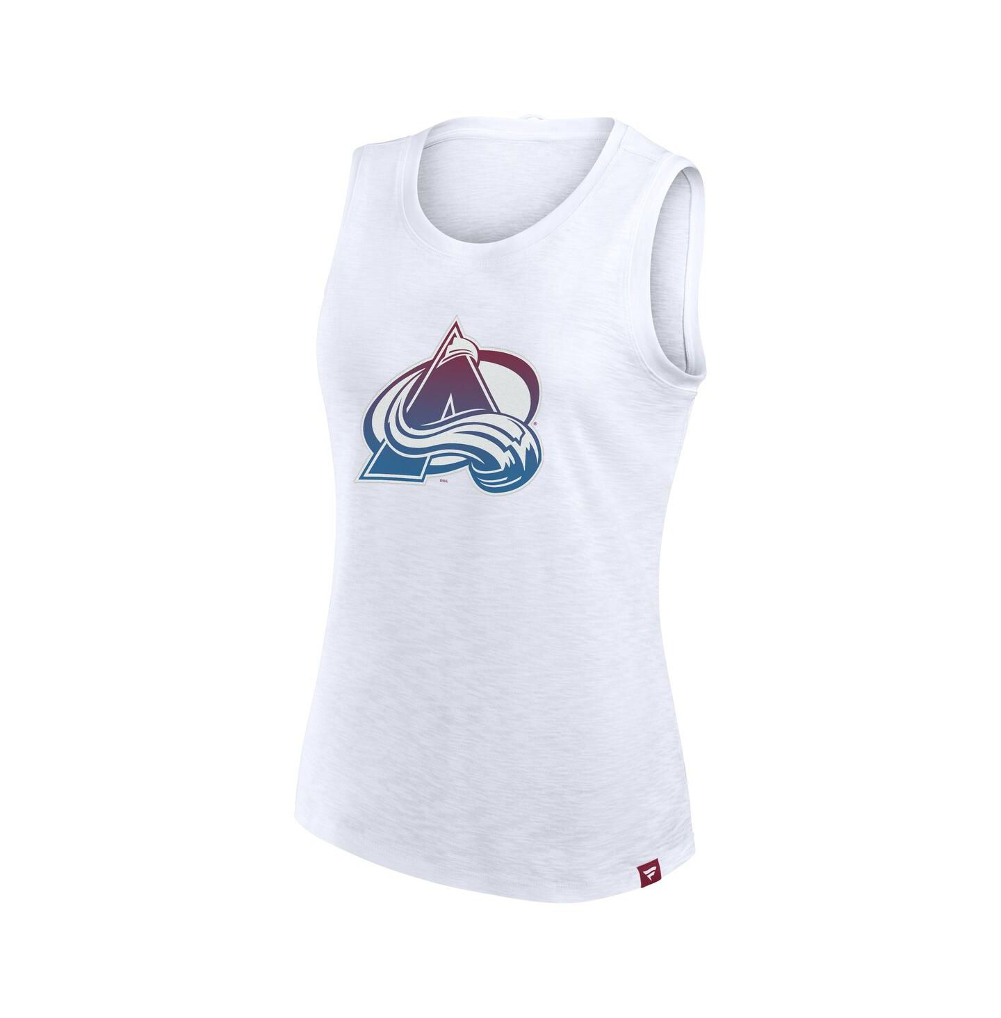 Женский топ Fanatics White Colorado Avalanche Slub — фото 2
