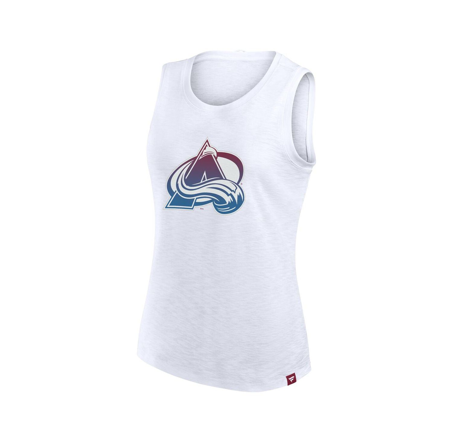 Women's White Colorado Avalanche Slub Tank Top