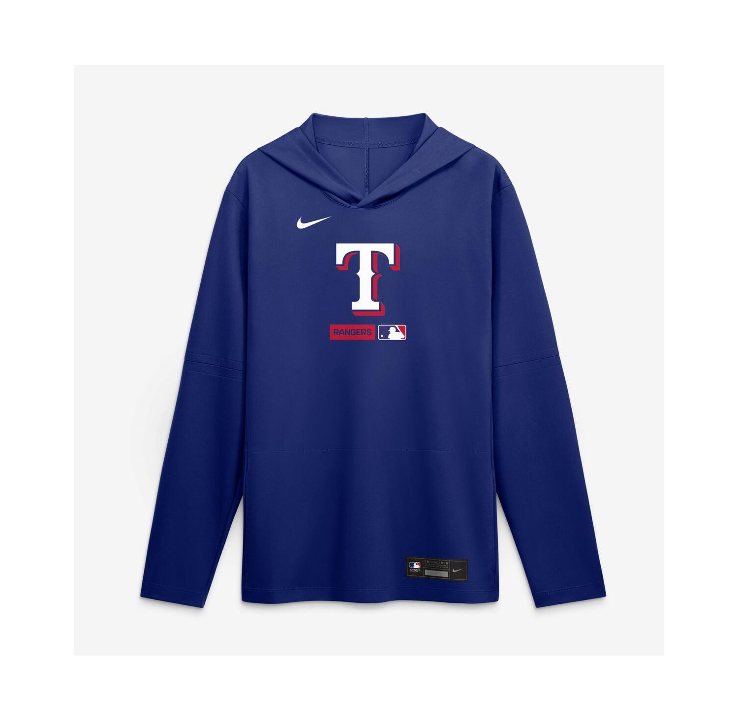 Men's Royal Texas Rangers Authentic Collection Dri-FIT Long Sleeve Hooded T-Shirt