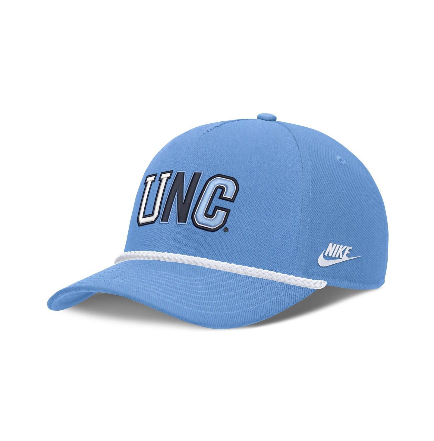 Головные уборы Nike Light Blue North Carolina Tar Heels 2026 Basketball Refresh 5-Panel Rope Rise Hat — фото 3