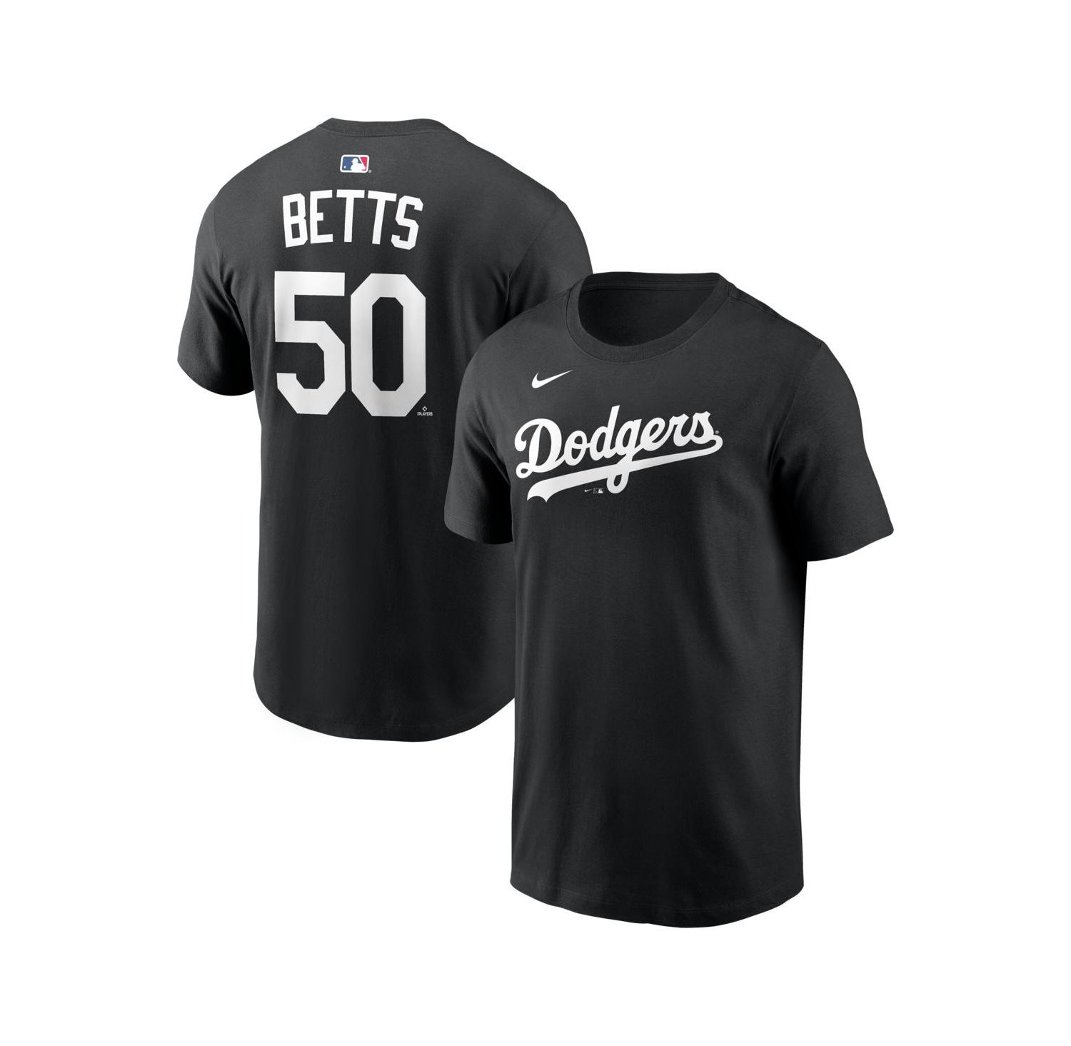 Men's Mookie Betts Black Los Angeles Dodgers Name & Number T-Shirt