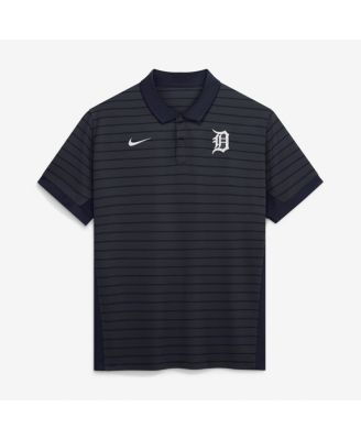 Men's Navy Detroit Tigers Authentic Collection Striped Victory Dri-FIT Polo Shirt
