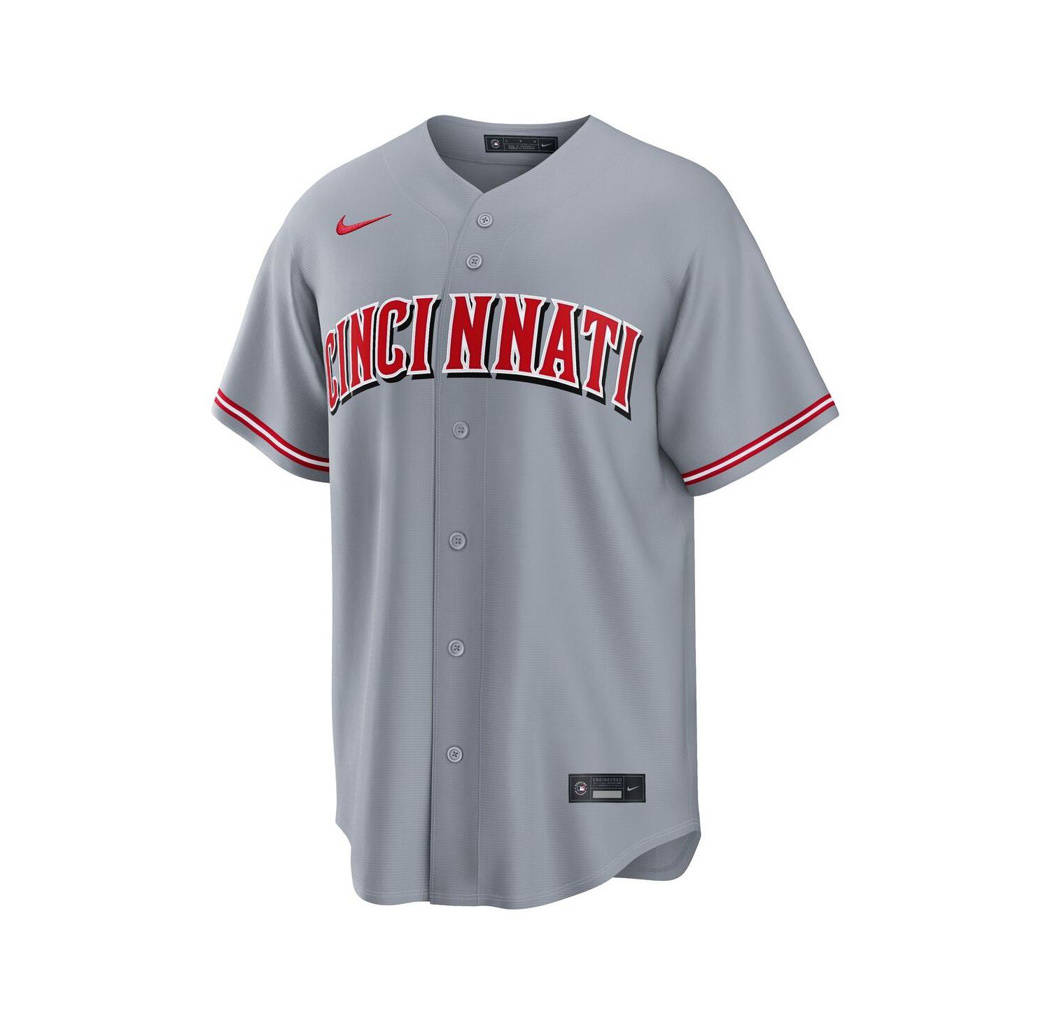 Men's Elly De La Cruz Gray Cincinnati Reds Road Replica Jersey
