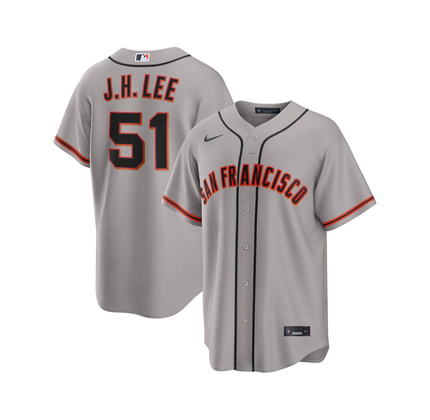 Men's Jung Hoo Lee Gray San Francisco Giants Road Replica Jersey