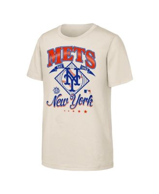 Big Boys and Girls Natural New York Mets Triple Hit T-Shirt