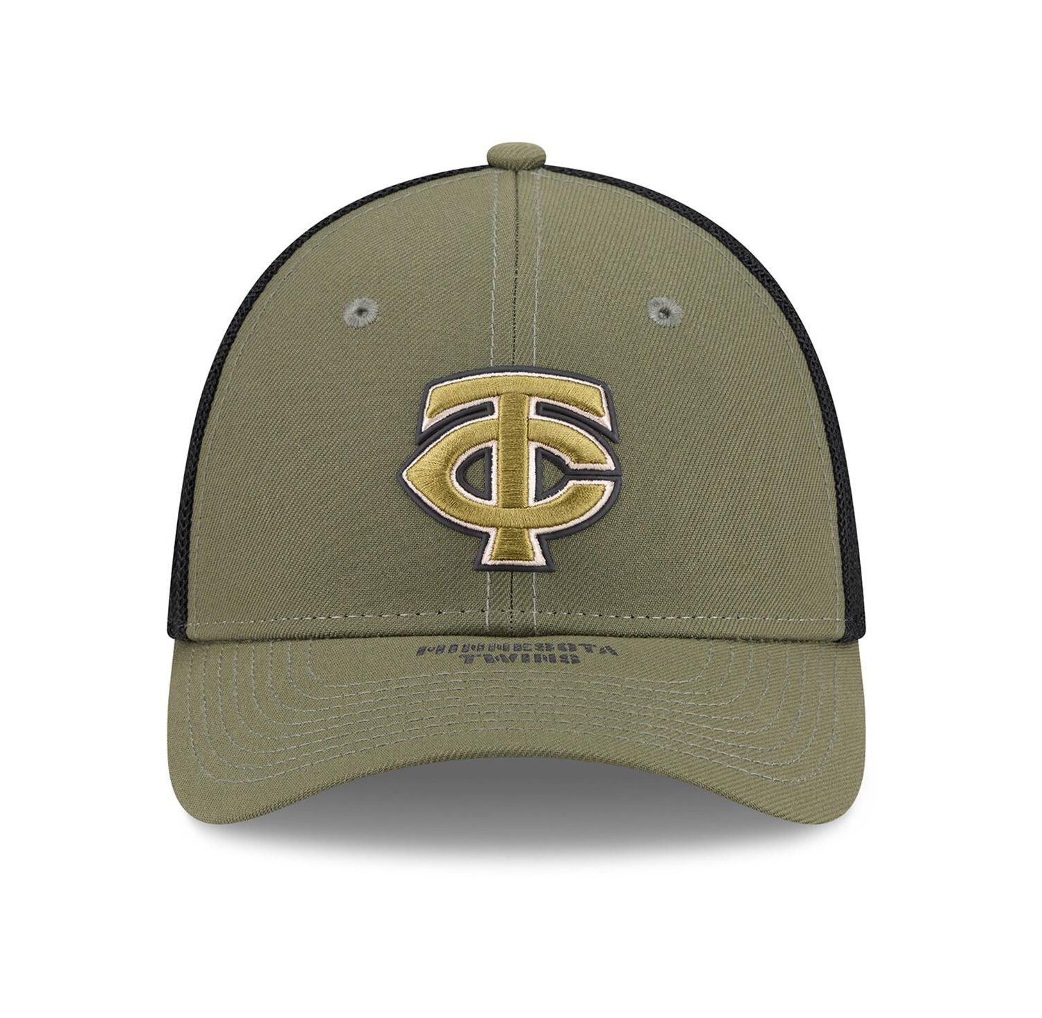 Men's Olive Minnesota Twins 2026 Armed Forces Day 39THIRTY M-Crown Flex Hat