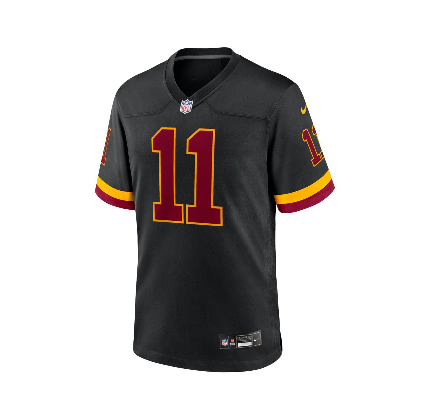 Men's Luke McCaffrey Black Washington Commanders Hail Raiser Alternate Game Jersey