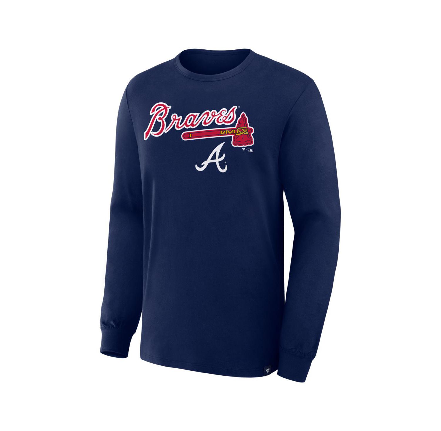 Men's Navy Atlanta Braves Lock-Up Legacy Long Sleeve T-Shirt