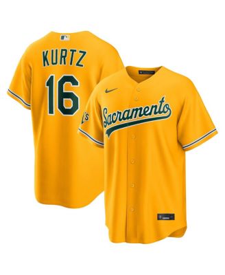 Men's Nick Kurtz Gold Athletics Alternate Stadium Jersey