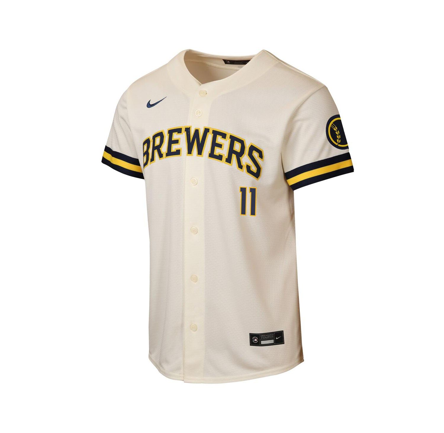 Big Boys and Girls Jackson Chourio Cream Milwaukee Brewers Home Stadium Jersey
