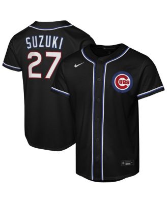 Big Boys and Girls Seiya Suzuki Black Chicago Cubs Fashion Replica Player Jersey