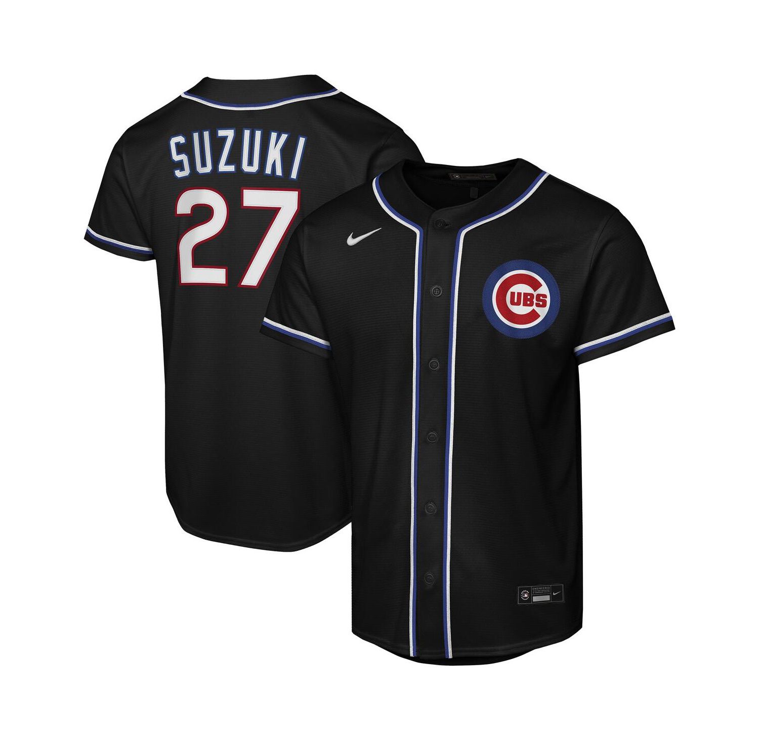 Big Boys and Girls Seiya Suzuki Black Chicago Cubs Fashion Replica Player Jersey