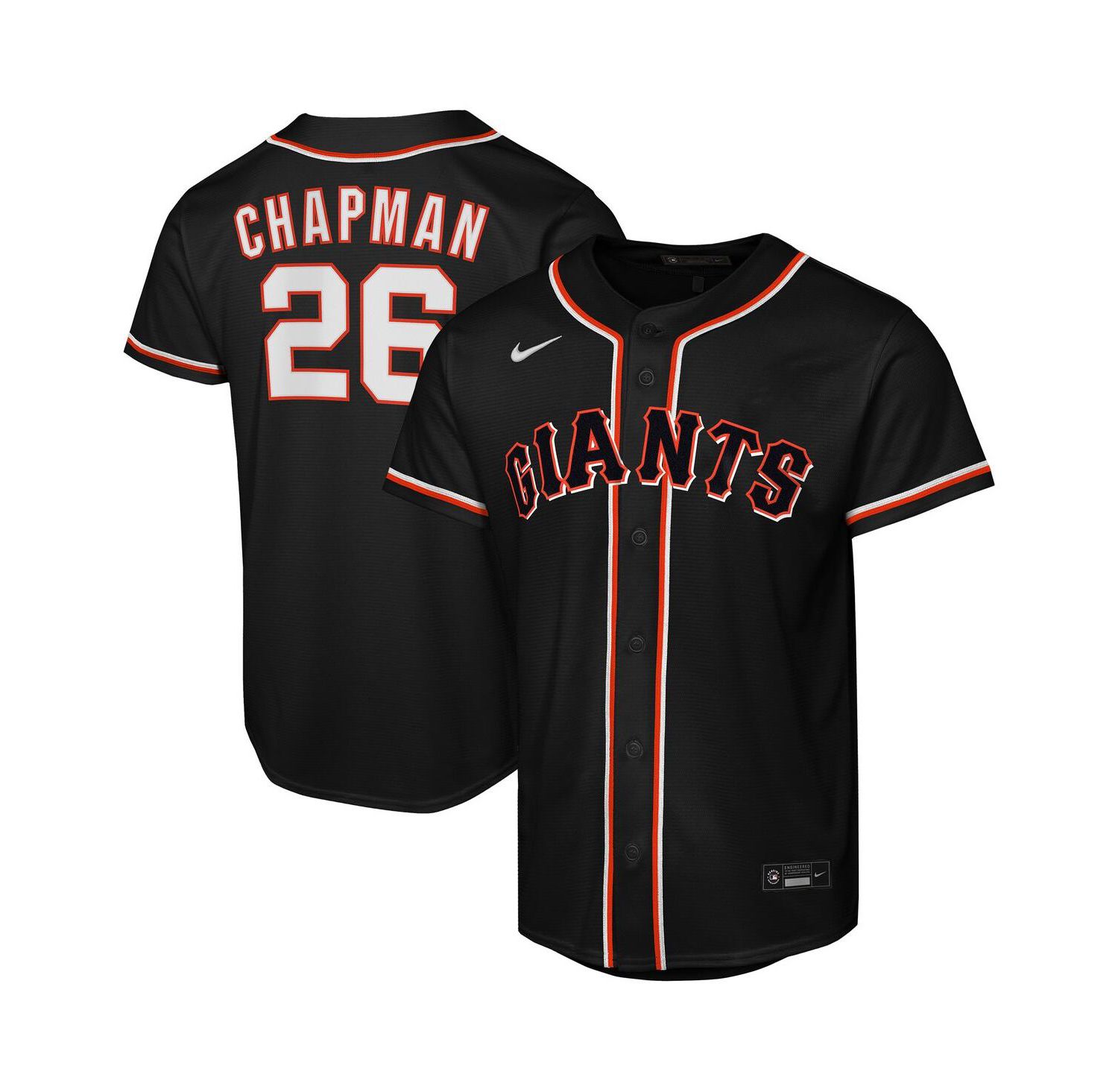 Big Boys and Girls Matt Chapman Black San Francisco Giants Fashion Replica Player Jersey