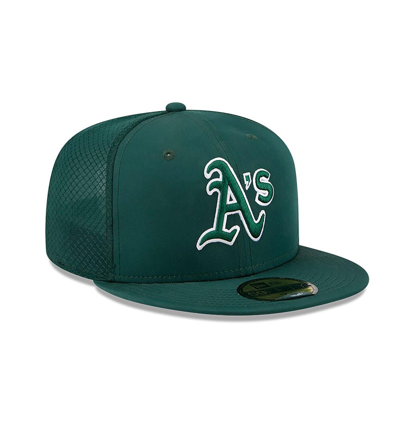 Мужская кепка New Era Green Athletics 2026 Batting Practice 59FIFTY Fitted Hat — фото 3