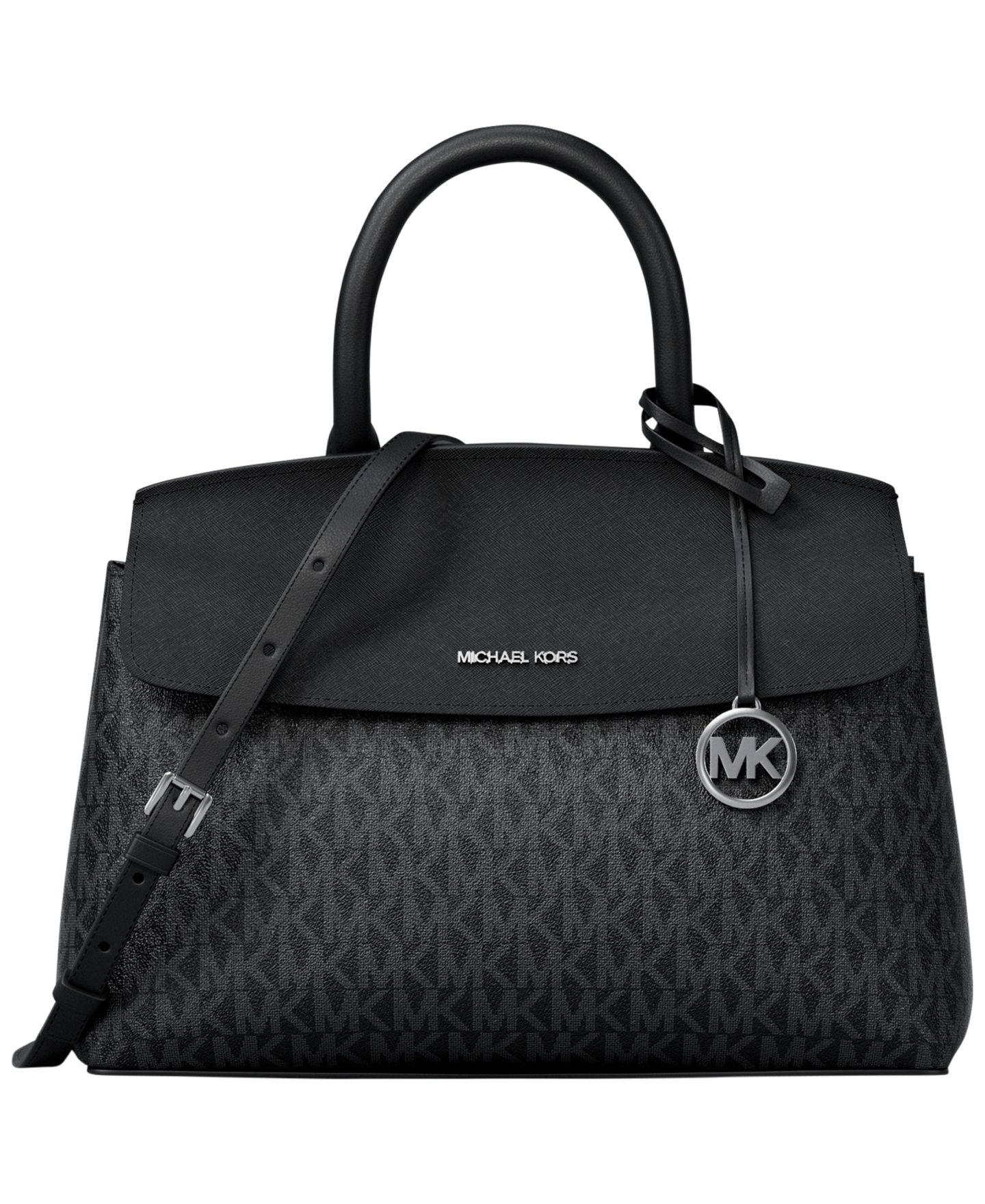 Женская сумка MICHAEL Michael Kors Landry Small Top Handle Satchel Handbag, цвет: Чёрный — фото 1