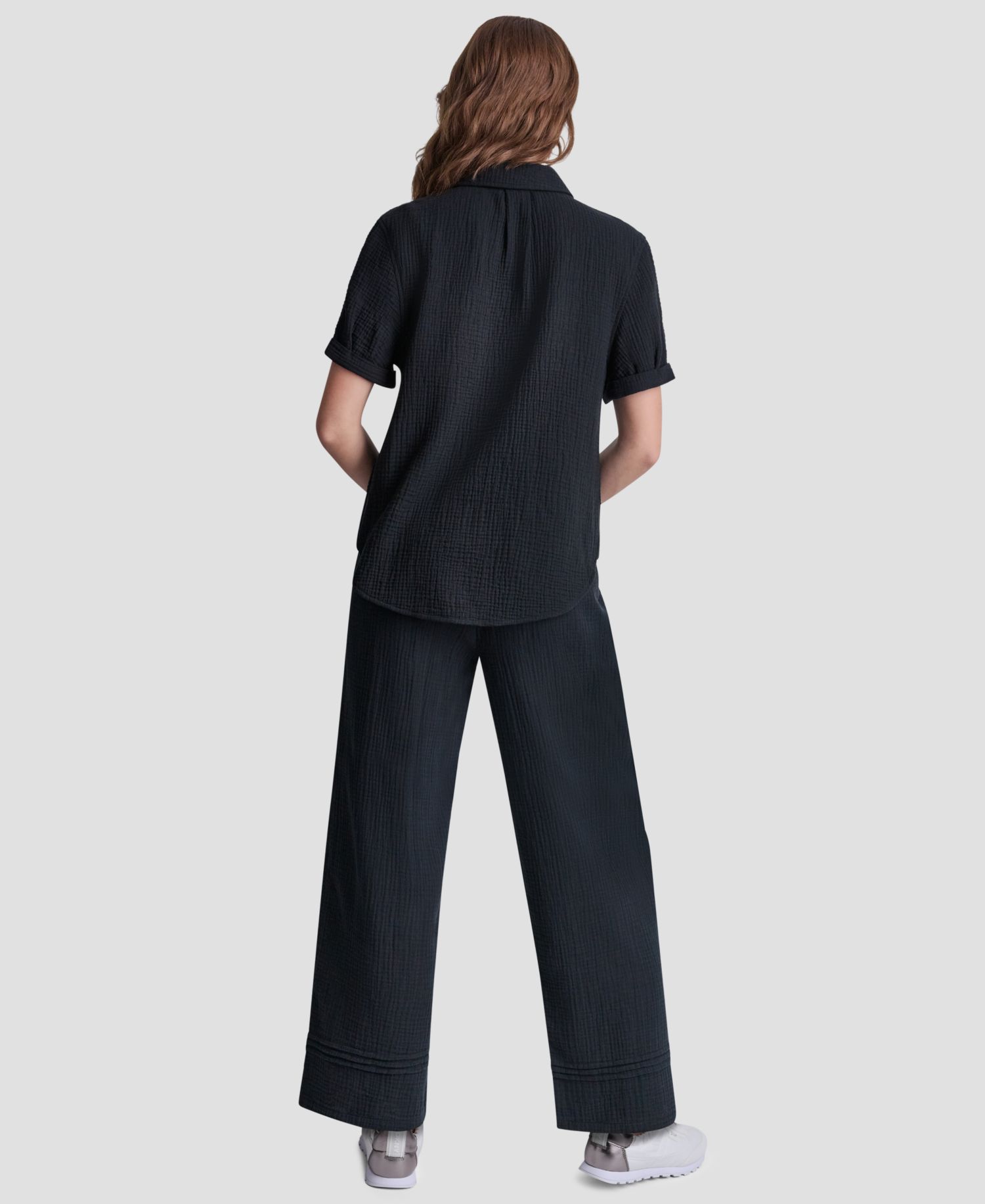 Petite Cuffed Short-Sleeve Shirt