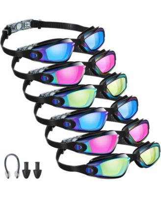 6Pieces Swim Goggles Adult Anti Fog Ear Plugs Nose Clip