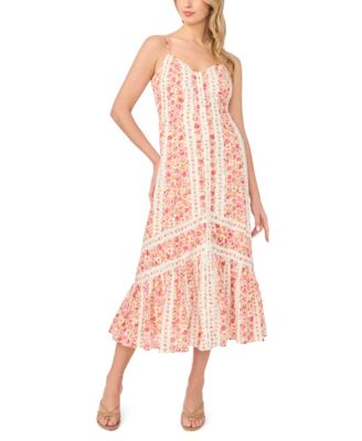Women's Sleeveless V-Neck Midi Dress