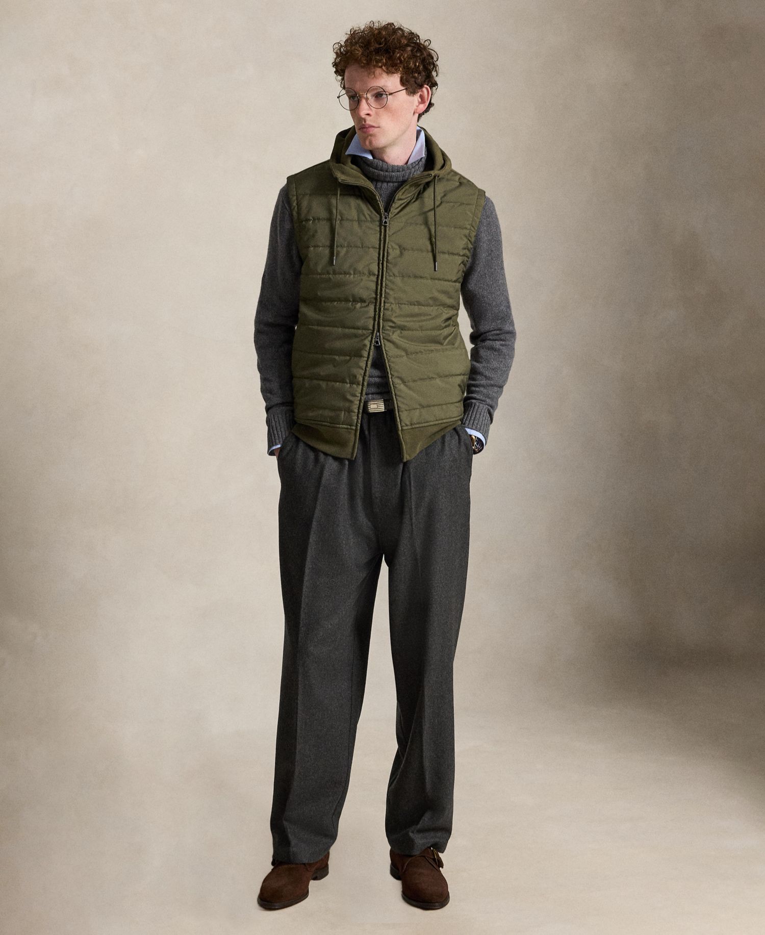 Men's Hybrid Hooded Vest