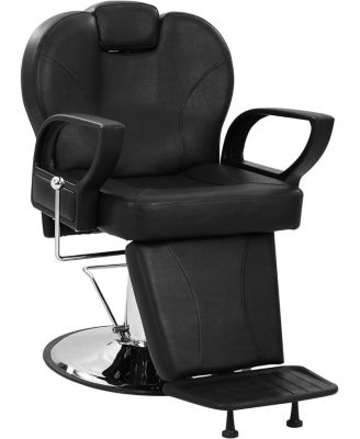 Barber Chair Reclining Salon Chairs for Hair Stylist Heavy Duty Hydraulic Salon Shampoo Chair with Headrest and Footrest,360 Degree Swivel