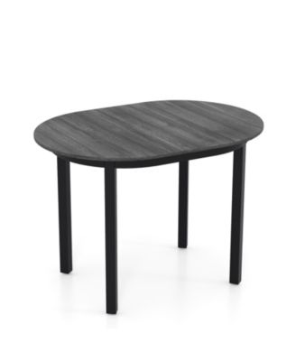 43 Inches Wood Dining Table for 2-4 People Solid Rubber Wood Legs