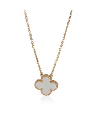 Pre-Owned Van Cleef Arpels Yellow Gold Mother Of Pearl Vintage Alhambra Pendant - Yellow gold 2950$
