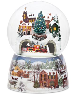 Roman - Musical Revolving Train Snow Globe with Winter Scene Base