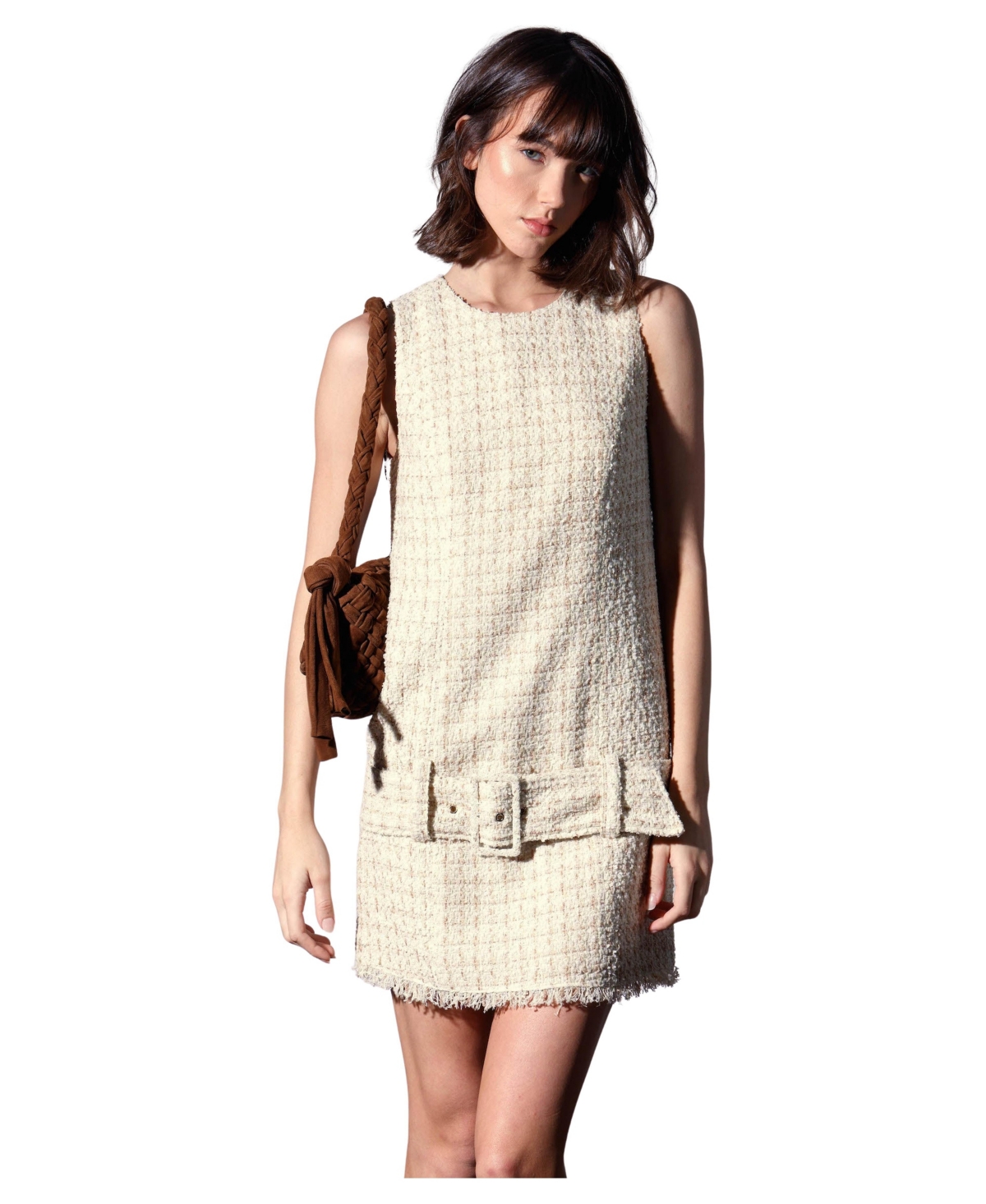 Walter Baker Women's Vanna Tweed Shift Mini Dress