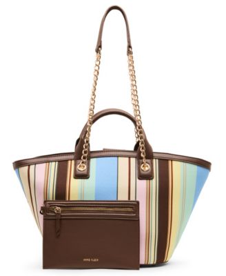 Mixed Stripe Small Tote Handbag