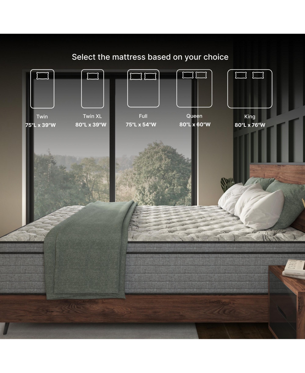 Clihome Elite Series Machka 12 Inch Cooling Gel Hybrid Mattress