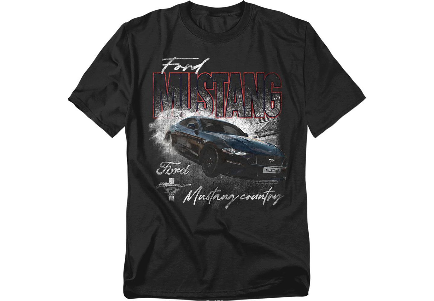 Мужская футболка Mustang Ford Country Burst, цвет: Чёрный — фото 1