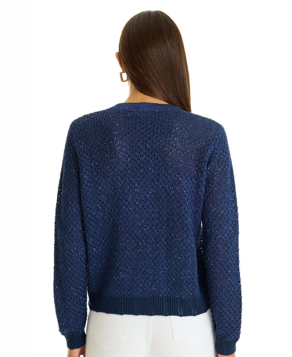 The Noli Shop Women's Shannon Sequin Cardigan Top