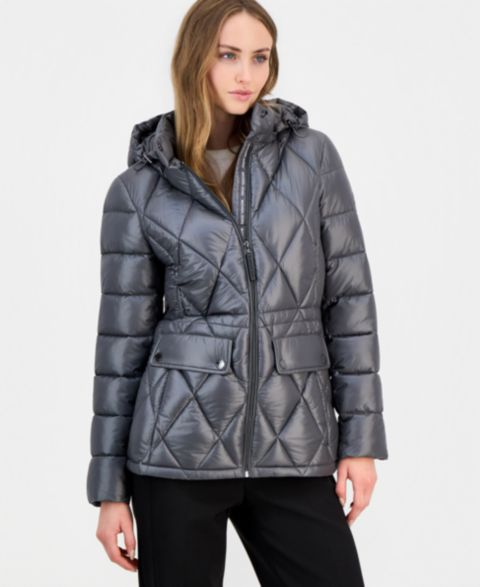 Женские куртки MICHAEL Michael Kors Michael Kors Women's Hooded Anorak Packable Puffer Coat