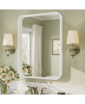 22" x 30" High-Strength Tempered Glass and Aluminum Alloy Framed Wall Decor Bathroom Vanity Mirror
