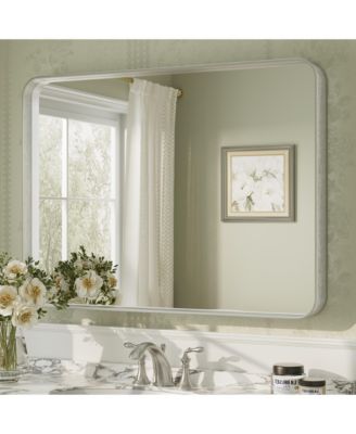 30" x 40" High-Strength Tempered Glass and Aluminum Alloy Framed Wall Decor Bathroom Vanity Mirror