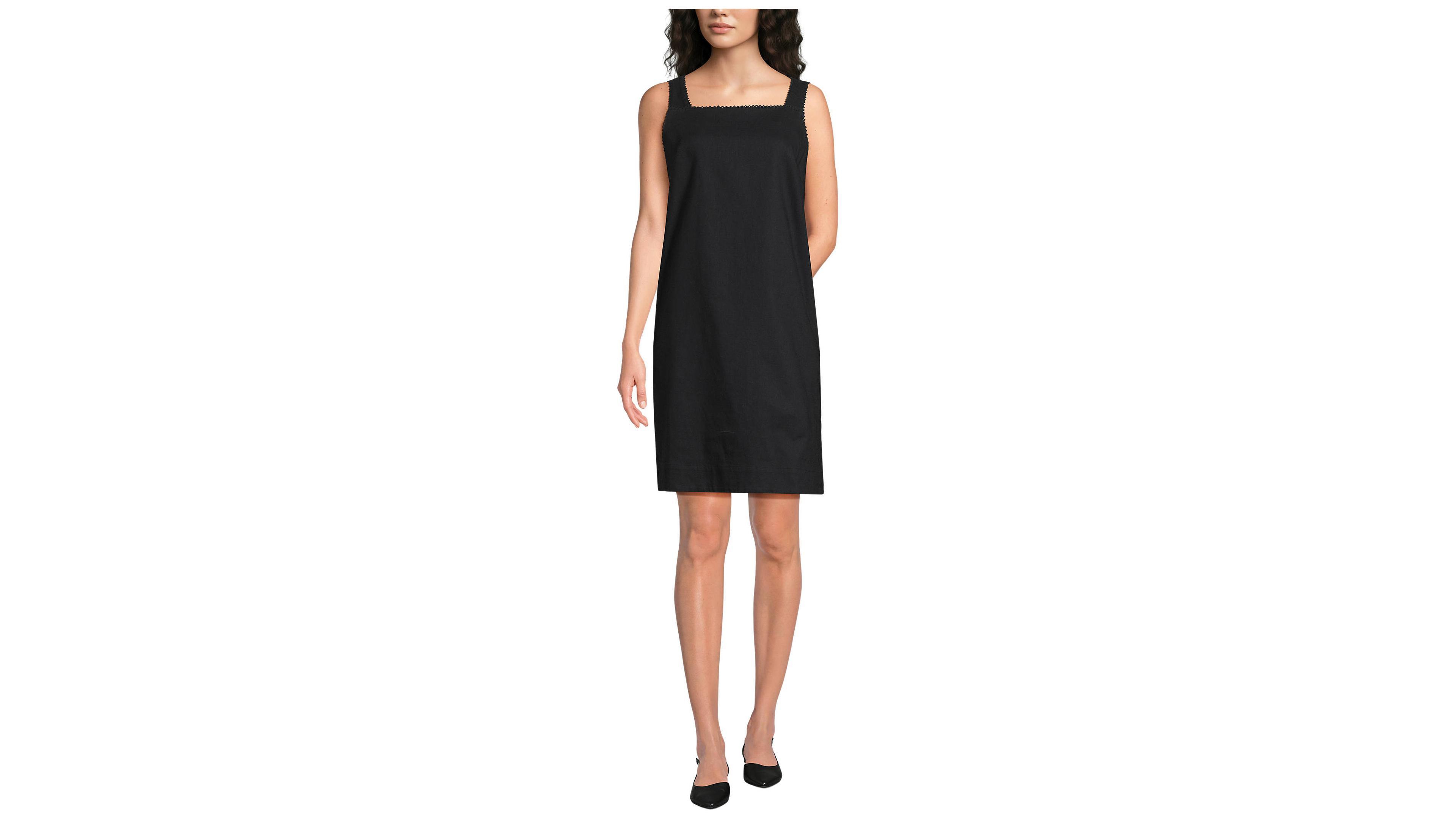 Lands' End Women's Linen Shift Above the Knee Dress