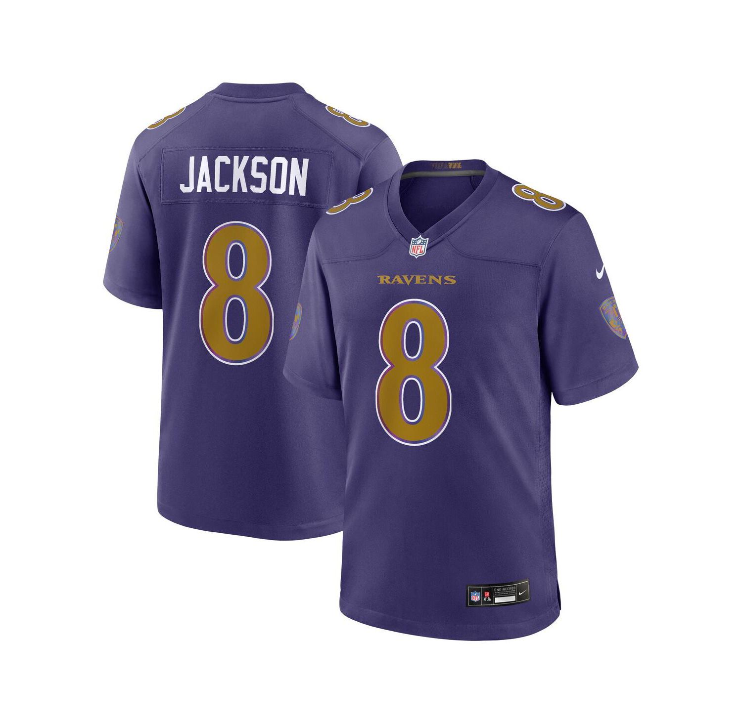 Men's Lamar Jackson Purple Baltimore Ravens Alternate Game Jersey
