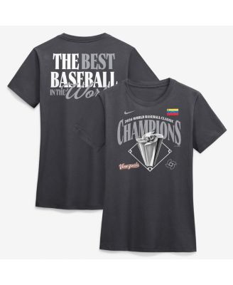 Women's Anthracite Venezuela Baseball 2026 World Baseball Classic Champions Locker Room T-Shirt
