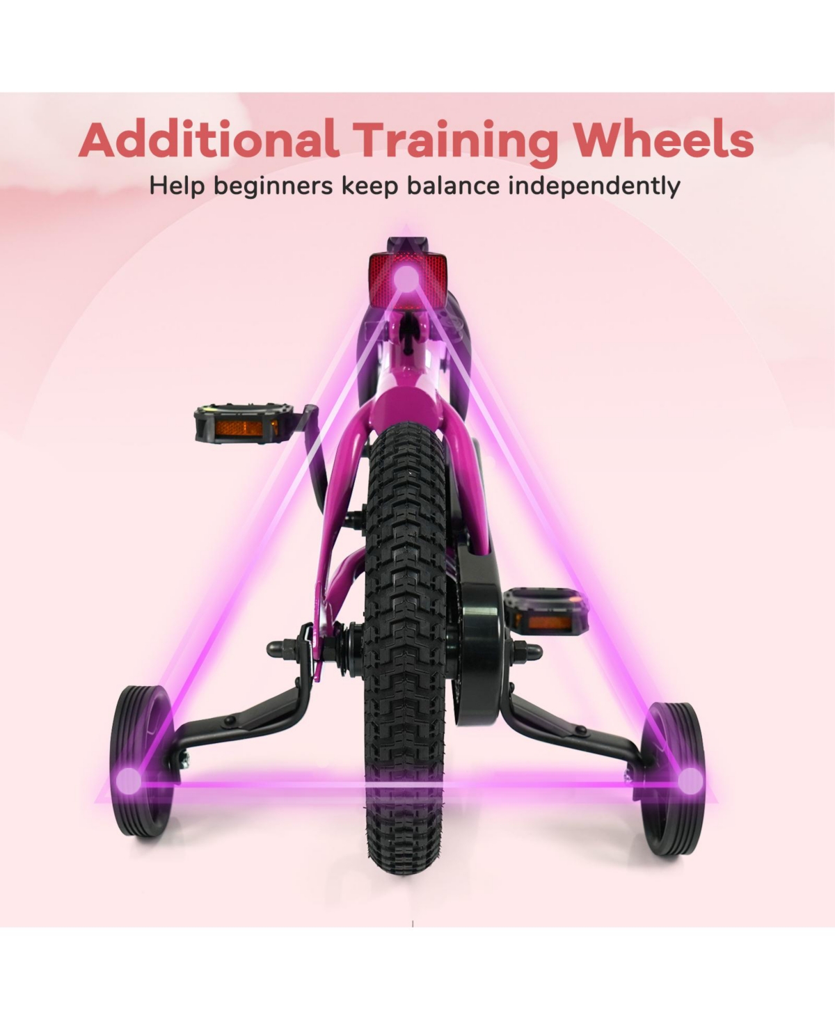 Slickblue Toddler Easy-Learn Bike with Detachable Training Wheels