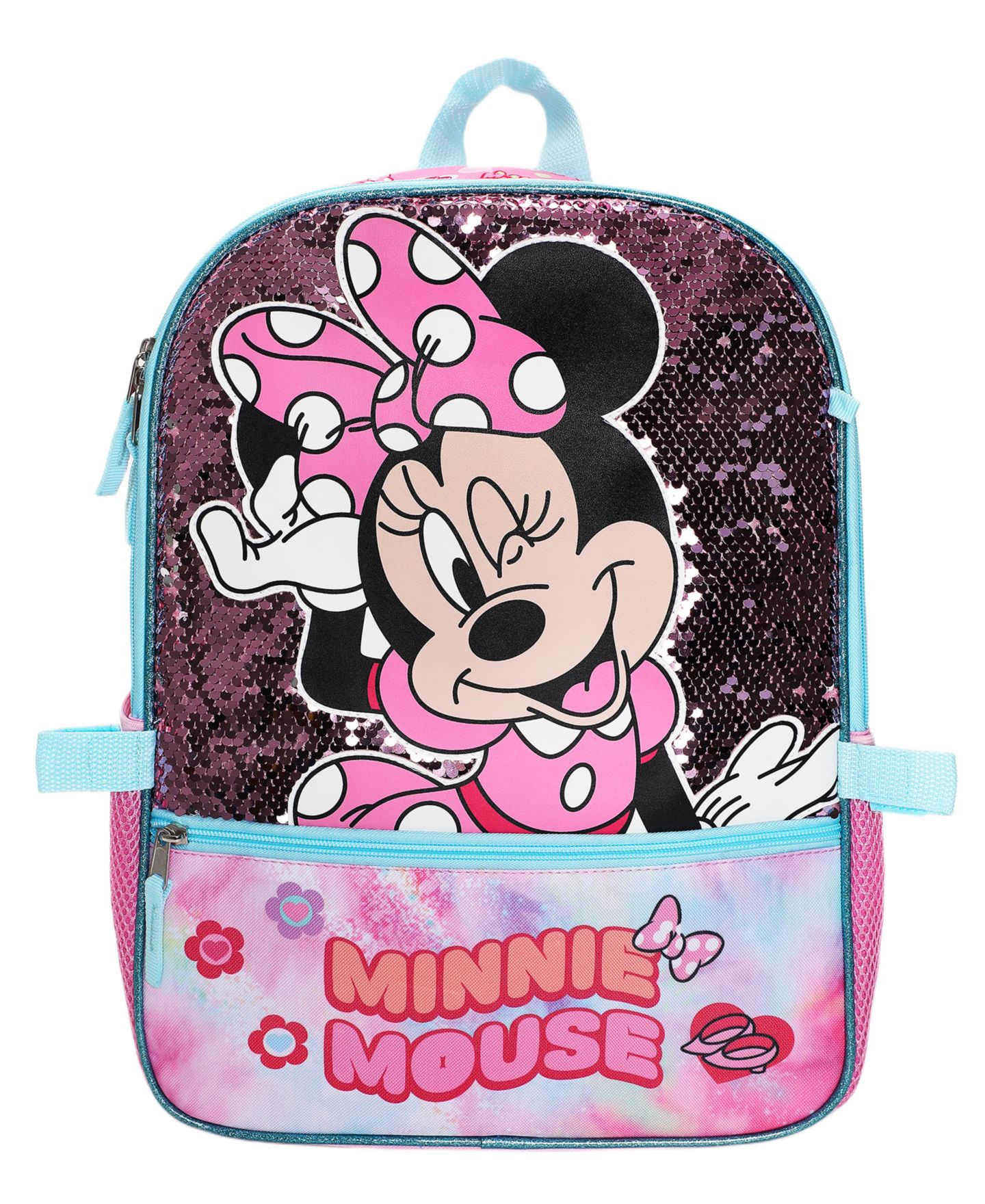 Детские сумки Minnie Mouse Backpack, Lunch Bag, Pencil Case, Key Chain and Carabiner, 5-Piece Set, цвет: Розовый — фото 2
